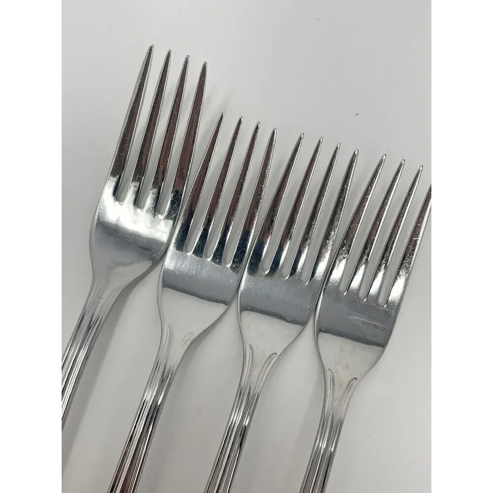 Wmf Cromargan Dorset Barock 3 Salad Forks 7” 1 Dinner Place Fork 7.75”